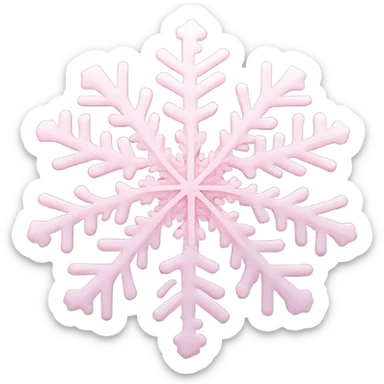 pastel pink snowflake  sticker