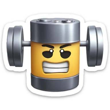 battery like a bodybuilder sticker