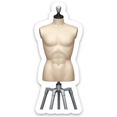  mannequin torso for male on tripod sticker