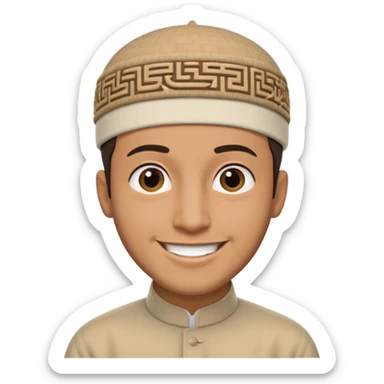 a muslim man sticker
