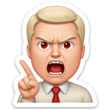 a teacher being mad and red  sticker