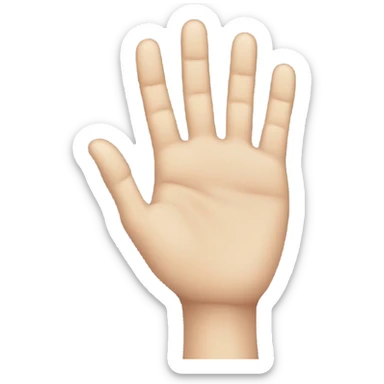 Hand holding the number zero sticker