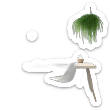 aesthetic greenery minimalist clean workspace sticker