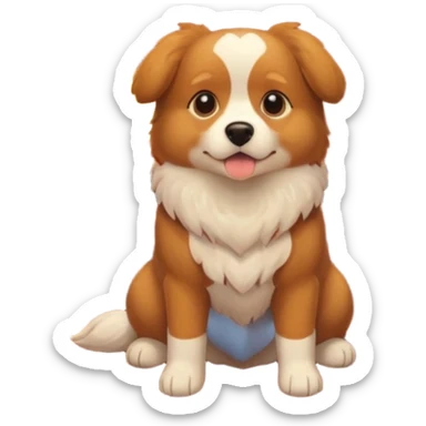 fish dog hearth sticker