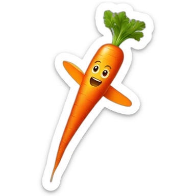 bright carrot with a star wake sticker