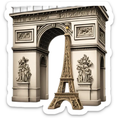 arc-de-triomphe-eiffel-tower sticker