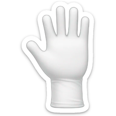 white gloved hand making an ok gesture sticker