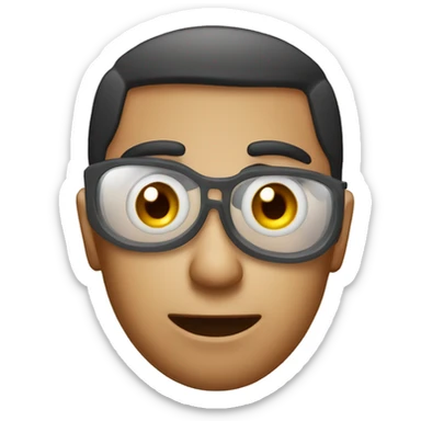 Exhaused emoji with bags under eyes and wide open bloodshot eyes sticker