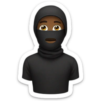 black man wearing a balaclava sticker