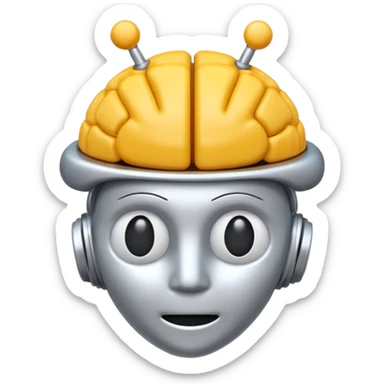 cerebro con interrogación sticker