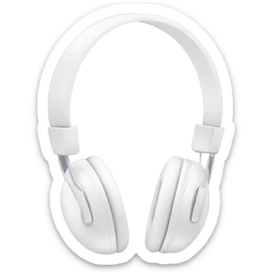 all white headphones with bows sticker
