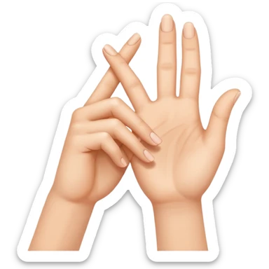 La letra n en lenguaje de señas sticker