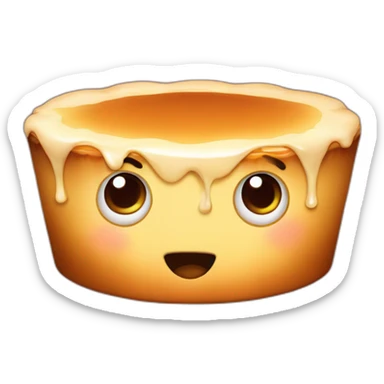 flan with eyes sticker
