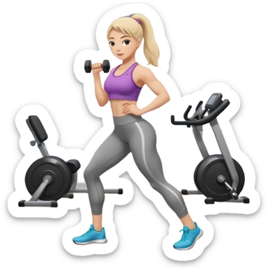 girl working out glutes  sticker
