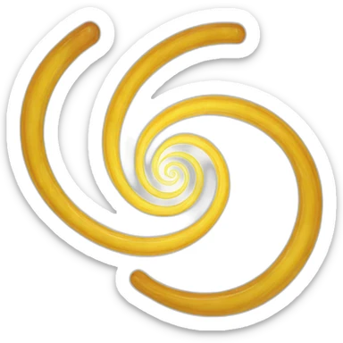 Double-spirale translucide et irisée. sticker