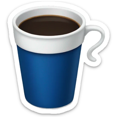 dark blue coffee cup sticker
