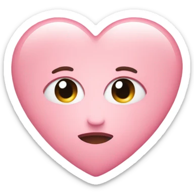 light pink emoji heart  sticker