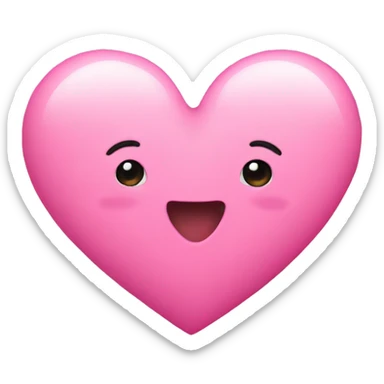 Pink heart sticker