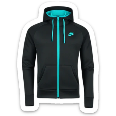 Nike tech fleece noir avec fermeture éclair turquoise  sticker