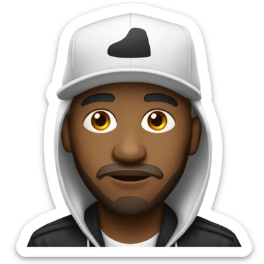 white rapper with fullcap sticker