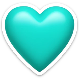 Turquoise heart sticker