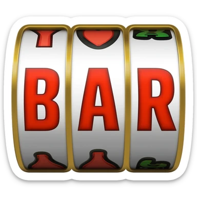 a bar symbol for slot machines. with text bar and a rounded rectangle around it sticker
