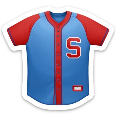 baseball jersey blue (#00A3E0) and red (#F9423A) sticker