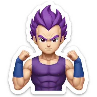 Vegeta ultra ego with purple hair sticker