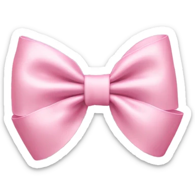 light pink bow on light pink bow sticker