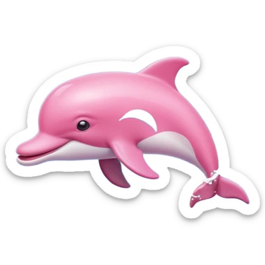 Pink dolphin  sticker
