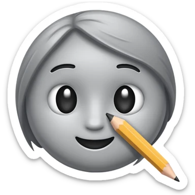 create an emoji of a sketching  sticker