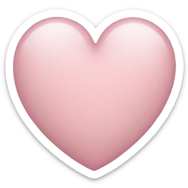 light pink heart sticker