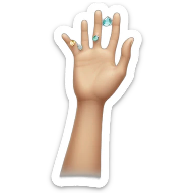 Hand Reaching a gem sticker