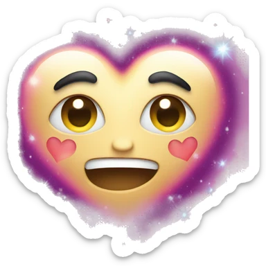 Heart with sparkles sticker