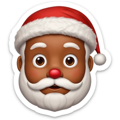 santa Rudolph sticker