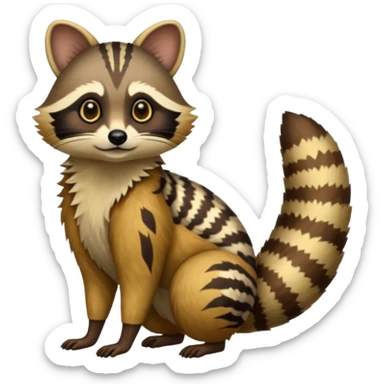 Cacomistle-tanuki-genet-oncilla-animal-hybrid (full body) sticker