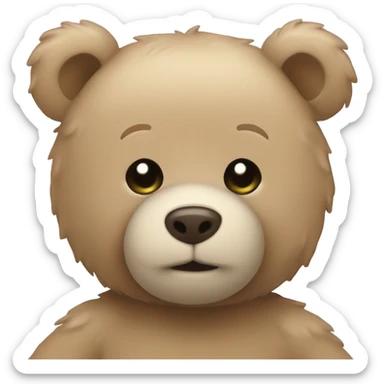 Beige teddy bear  sticker