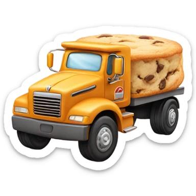 cookie heart with semi truck sticker