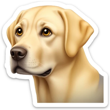 a three-legged yellow labrador retriever  sticker