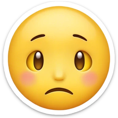 yellow emoji whit a sad expresjon sticker