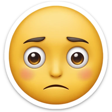 Traditional emoji with annoyed side eye sticker