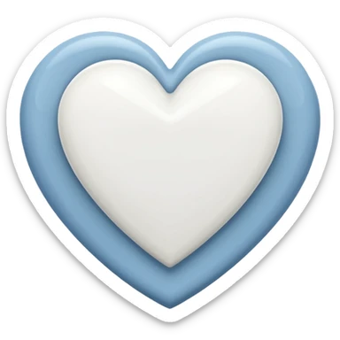 white heart sticker