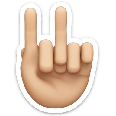 three fingers up, the thumb, index, and middle finger sticker