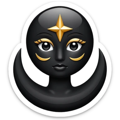 Símbolo estética e cosmética preto sticker