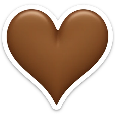 Brown heart sticker