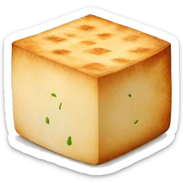 Round fried tofu sticker
