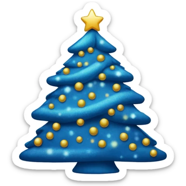 Blue Christmas tree sticker