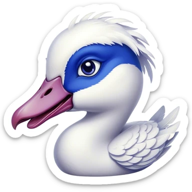 “A goose biting a blueberry.” sticker