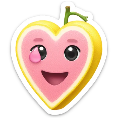 lemonade pink heart sticker