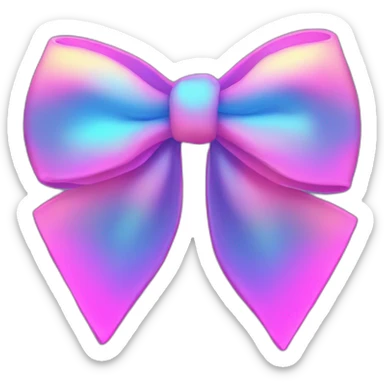 Neon light bow sticker